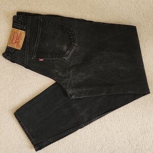 LEVI'S 550 Relaxed Fit Black 33x36  Mens Jeans
